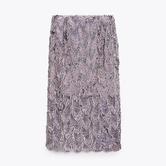 ZARA Bloggers Fav Sequin Skirt - Picture 7 of 16